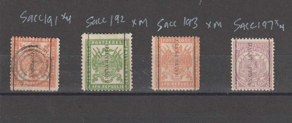 Transvaal 1883 -1885 selection *m,*u See Scans.