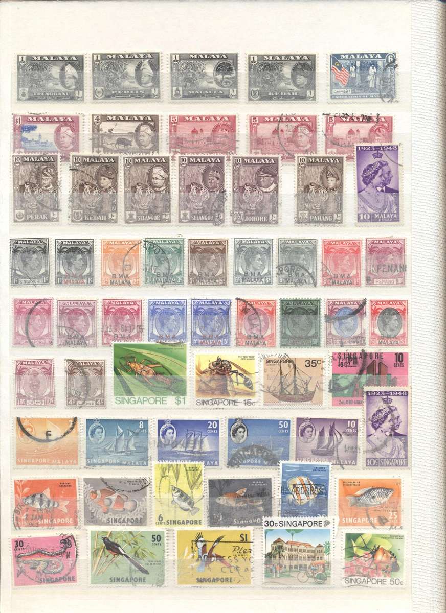 Asias (Malaya, Ceylon, indonesia etc ) , South americas , Ireland etc in 16pg/32 side stockbook