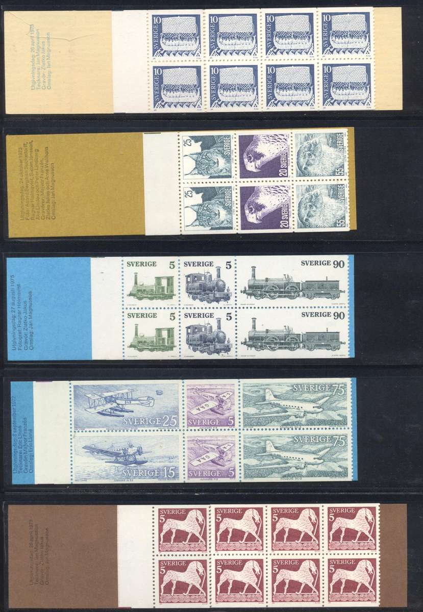 Sverige (Sweden) 12 x Mint & complete booklets - see scans