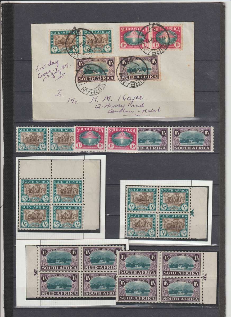 South Africa 1939 Anniversary of Huguenots landing **M, *M, * U. CV  R 10000.00. See Scans.