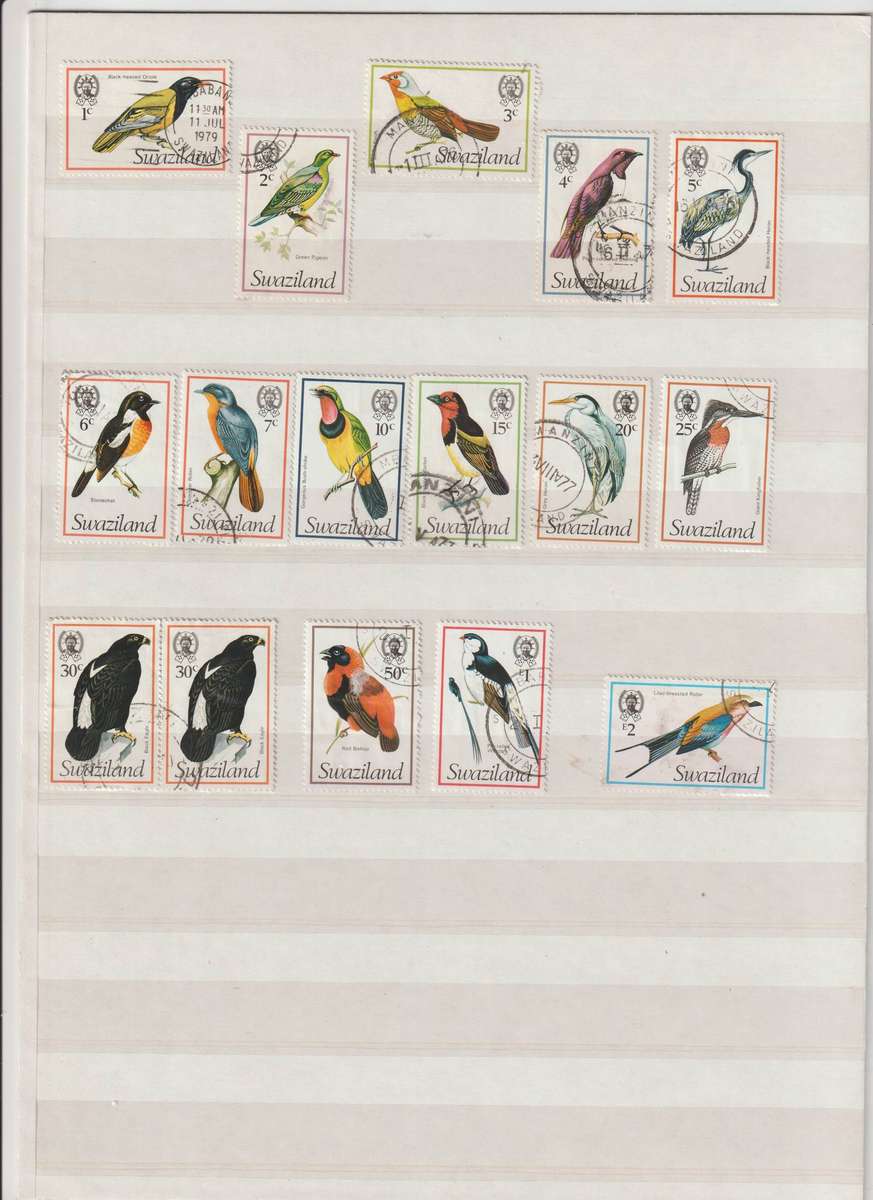 Swaziland new definitive issue (Birds) Stamps and FDC. **M, *M, U. See Scans.