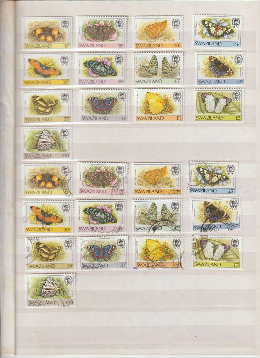 Swaziland 1987 & 1990 Butterflies, stamps **m, *m, u & FDC's selection. See Scans.