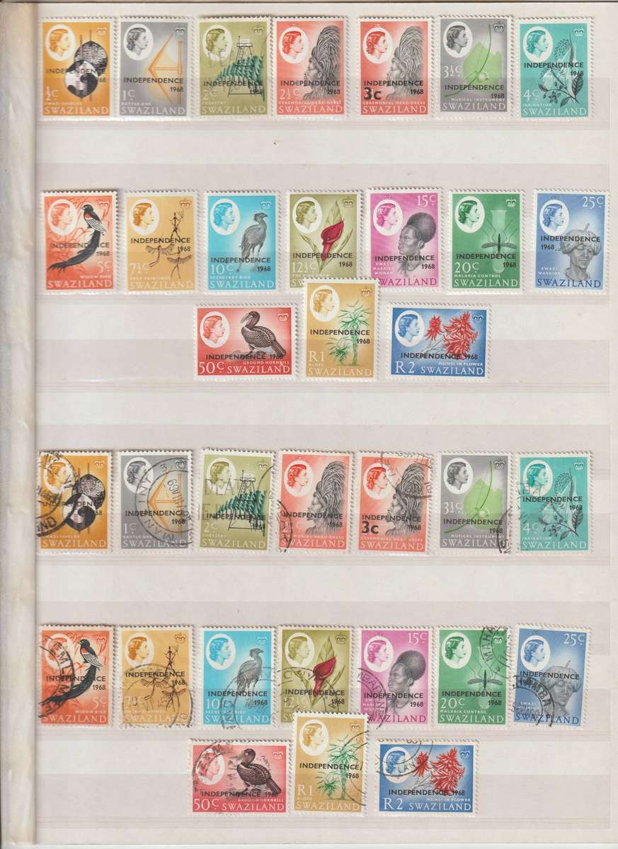 Swaziland Fauna and Flora & independence O/P stamp selection **m, *m, u . See Scans.