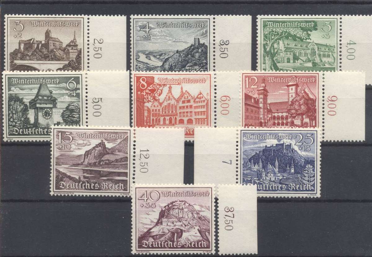 1939 German Reich Bauwerke full set of 9 superb unmounted