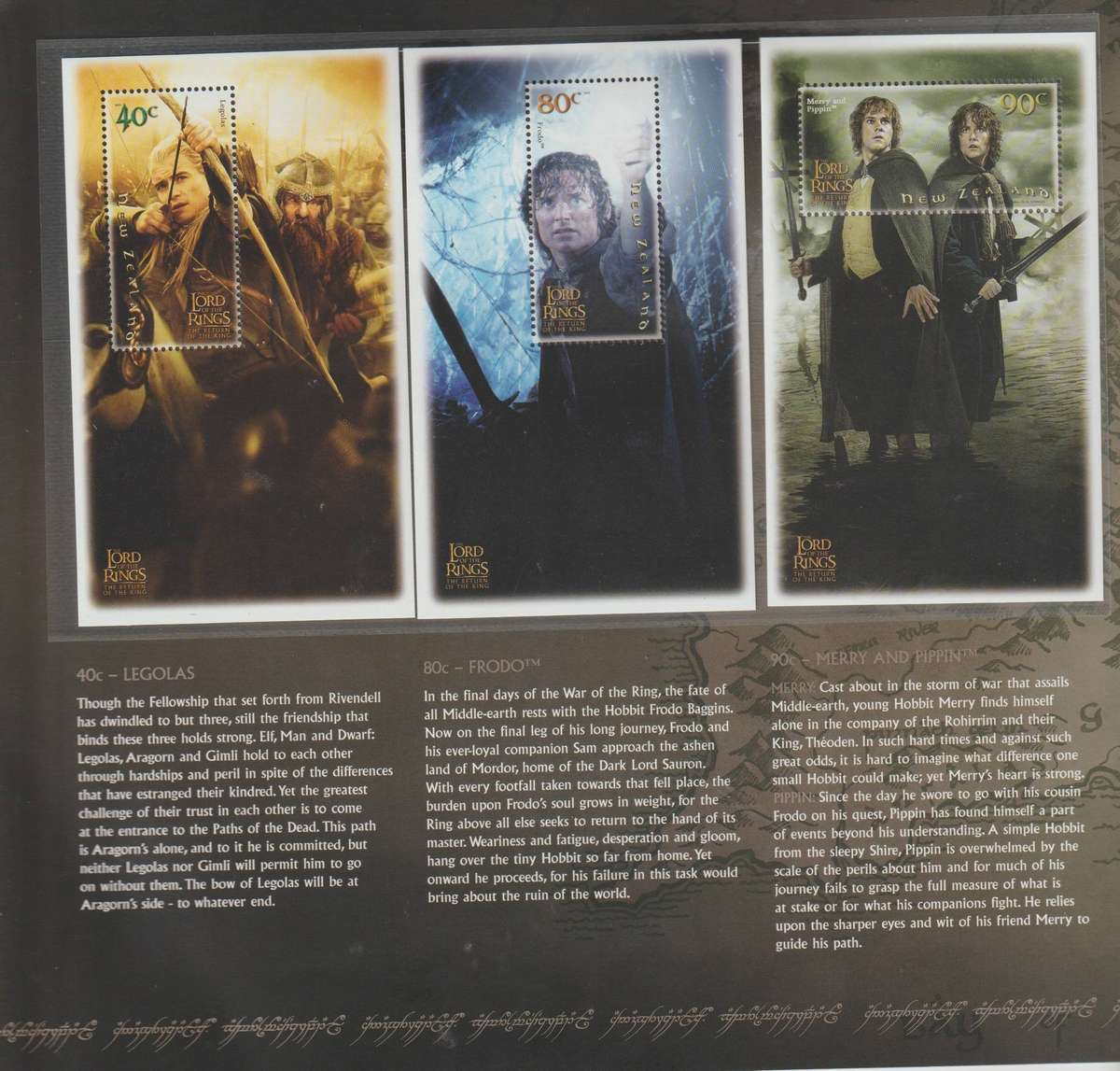 Lord Of the Rings " Return of the King " Stamp presentation pack 2003, Rare. See Scans.