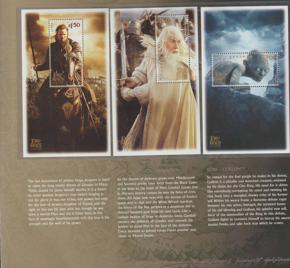Lord Of the Rings " Return of the King " Stamp presentation pack 2003, Rare. See Scans.