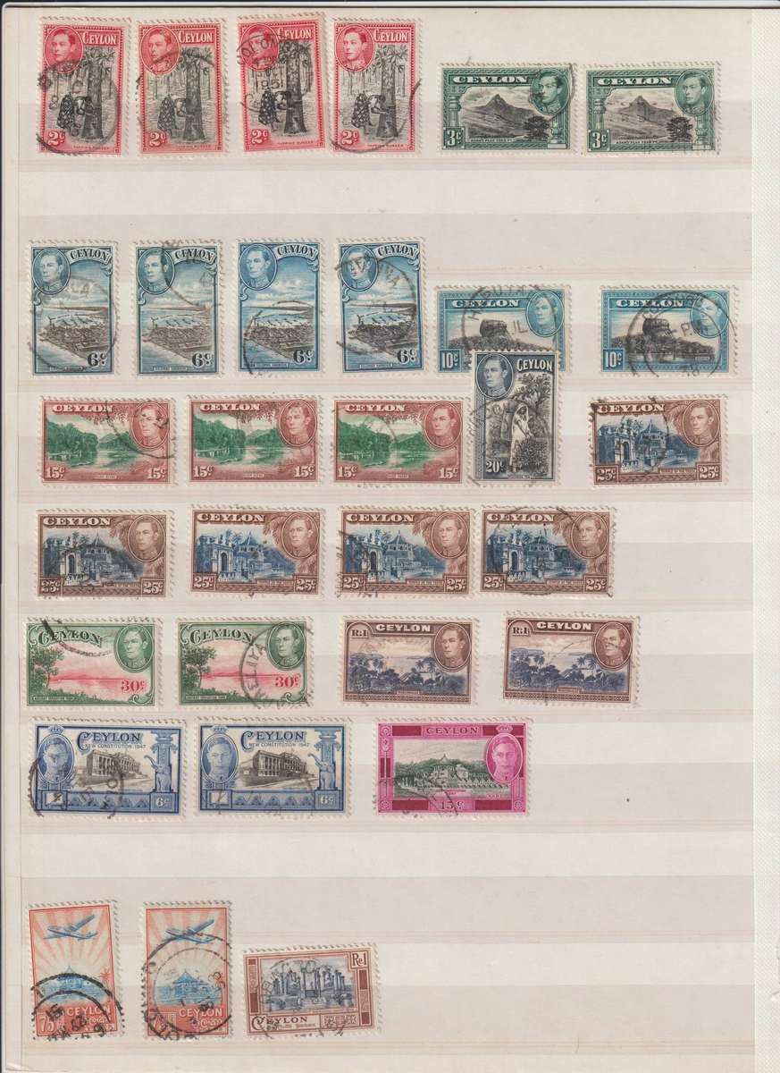 Ceylon 186 - 1950's selection ** M, Used. See Scans.