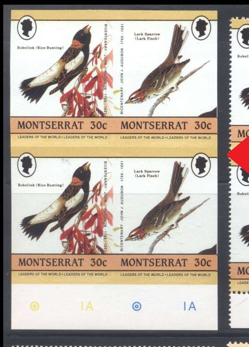 Island Birds Selection - 2 varieties - Imperf & MISSING VALUE - Superb Unmounted