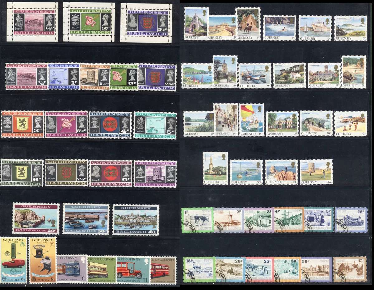 Guernsey sets - Superb unmounted ( 1 set CTO cancelled)