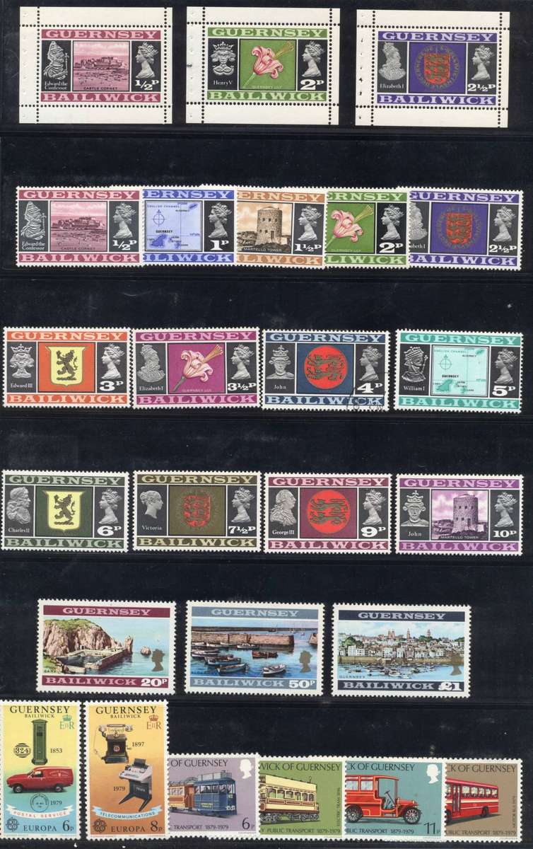 Guernsey sets - Superb unmounted ( 1 set CTO cancelled)