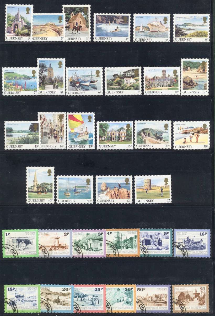 Guernsey sets - Superb unmounted ( 1 set CTO cancelled)