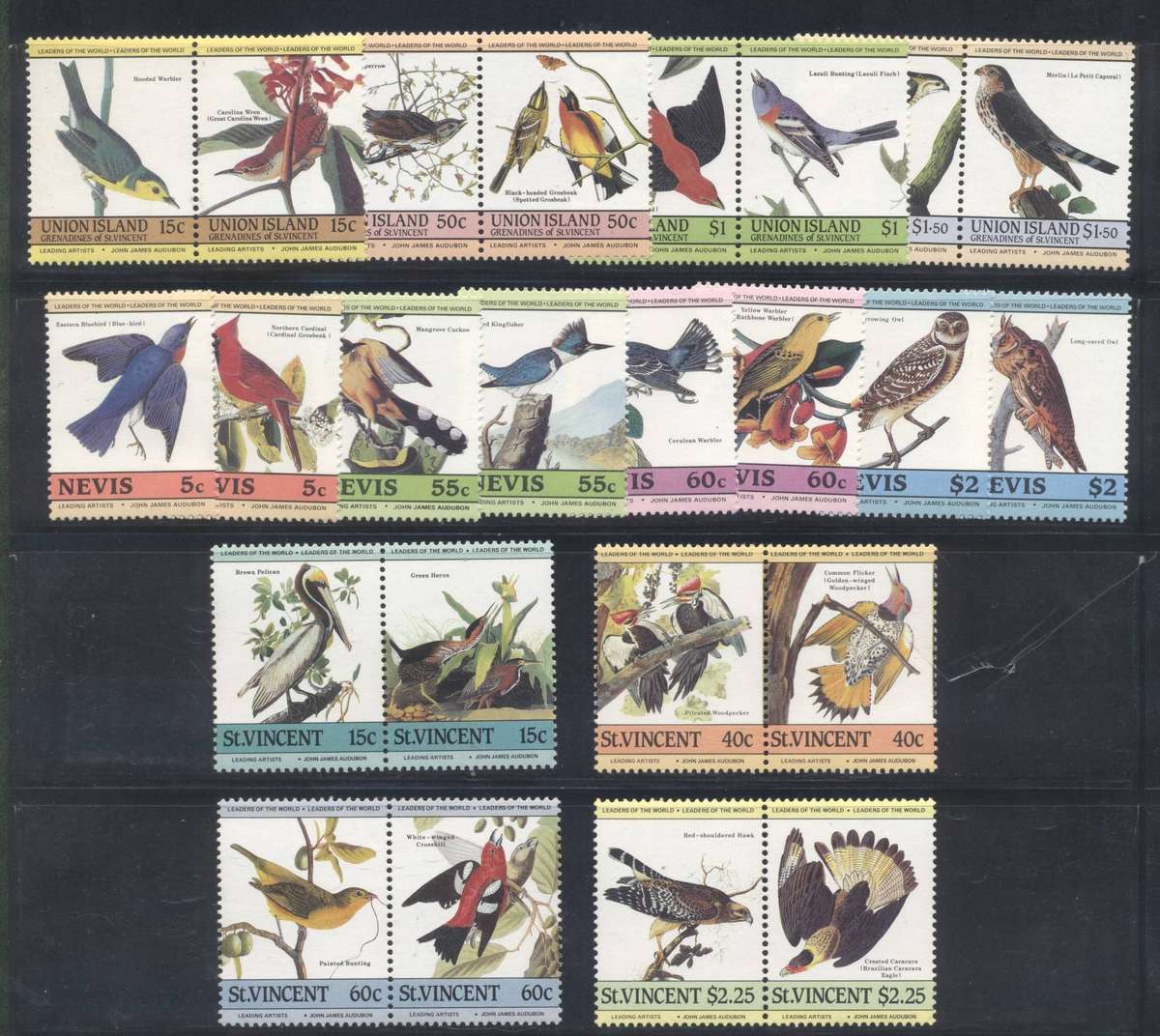 Island Birds Selection - 2 varieties - Imperf & MISSING VALUE - Superb Unmounted