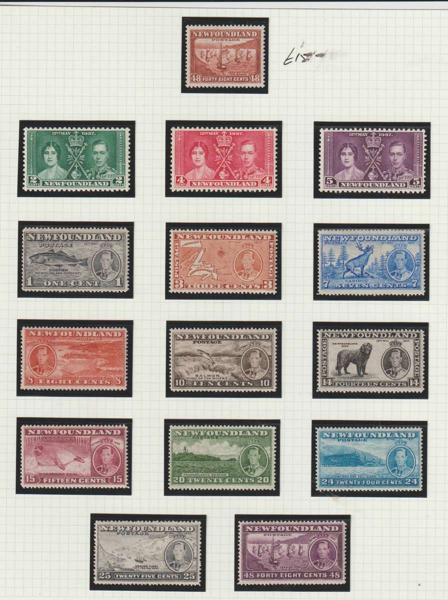 Newfoundland 1937 **M, *M CV 79.00 pounds. See Scan.