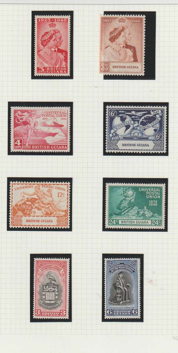 British Guiana 1948 -1950's **M,*M. See Scan.