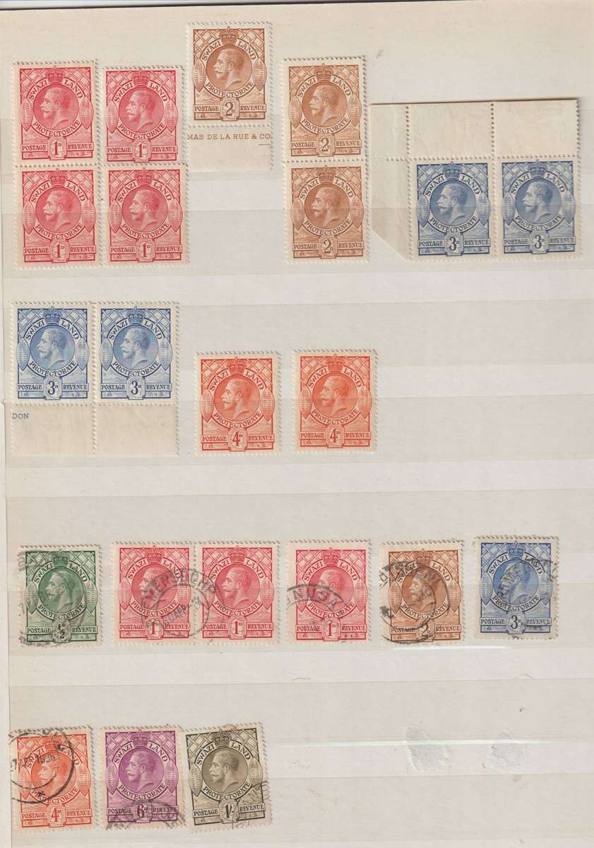 Swaziland Selection of KGV & KGVI **M,*M, Used stamps. See Scans.