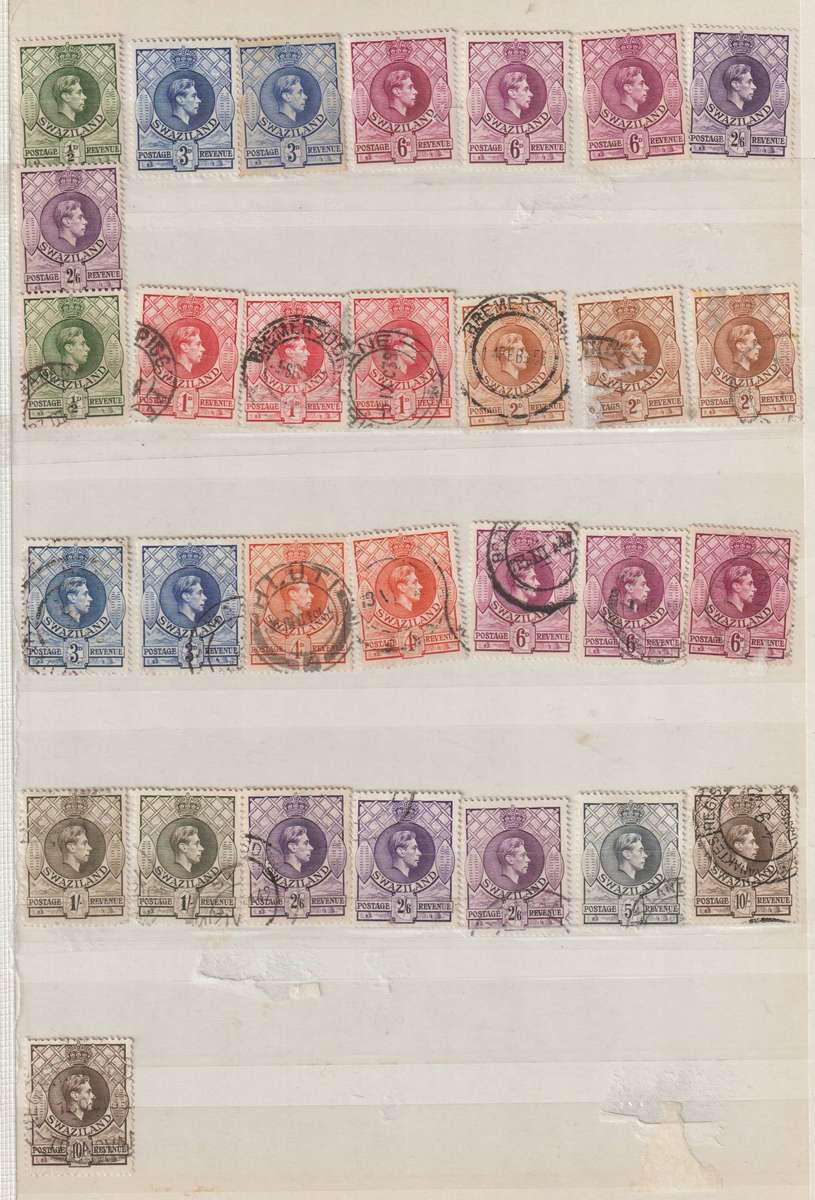 Swaziland Selection of KGV & KGVI **M,*M, Used stamps. See Scans.