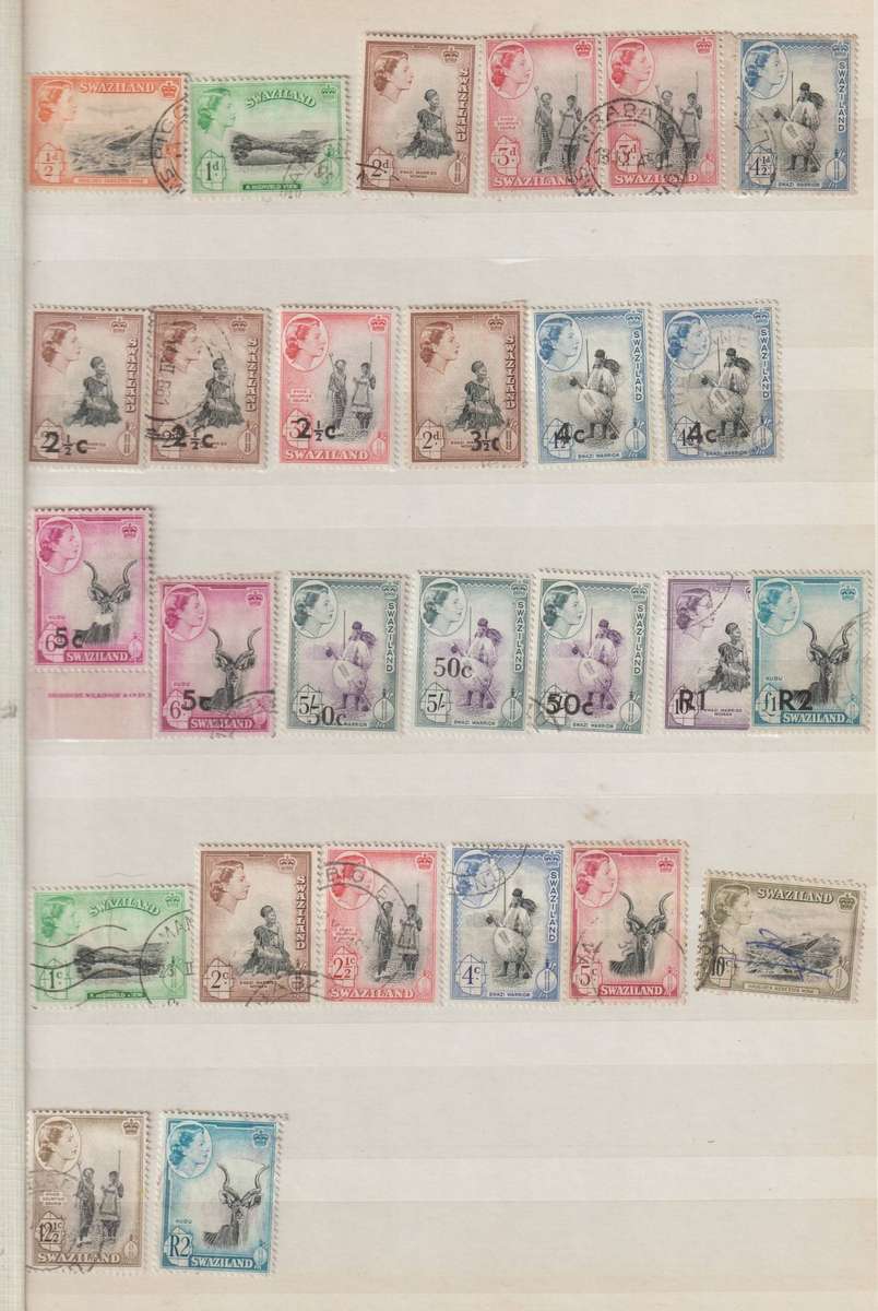 Swaziland QEII 1950 -1960'S **M,*M, Used Selection. See Scans.