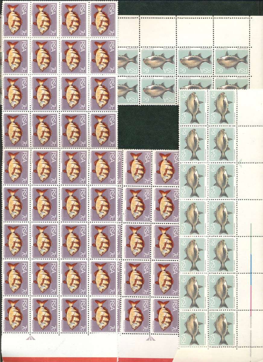 RSA 1974 Second Definitive selection of Blocks, part sheets, strips - Superb condition - see 8 scans
