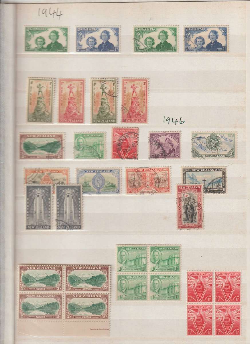 New Zealand 1936 - 1944 **m, *m, used. Good CV Selection. See Scans.