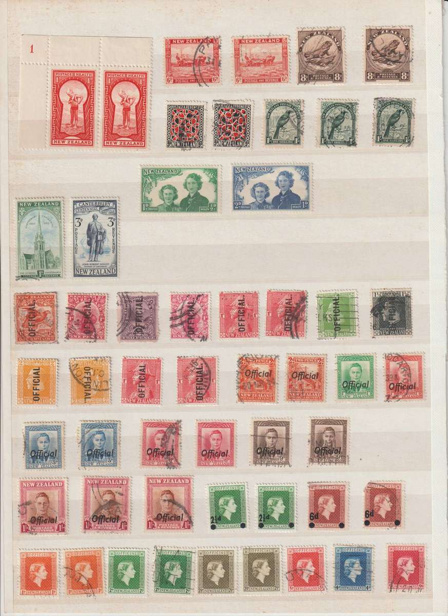 New Zealand 1953 - 1960 **m, *m, used selection. Good CV. See Scans.