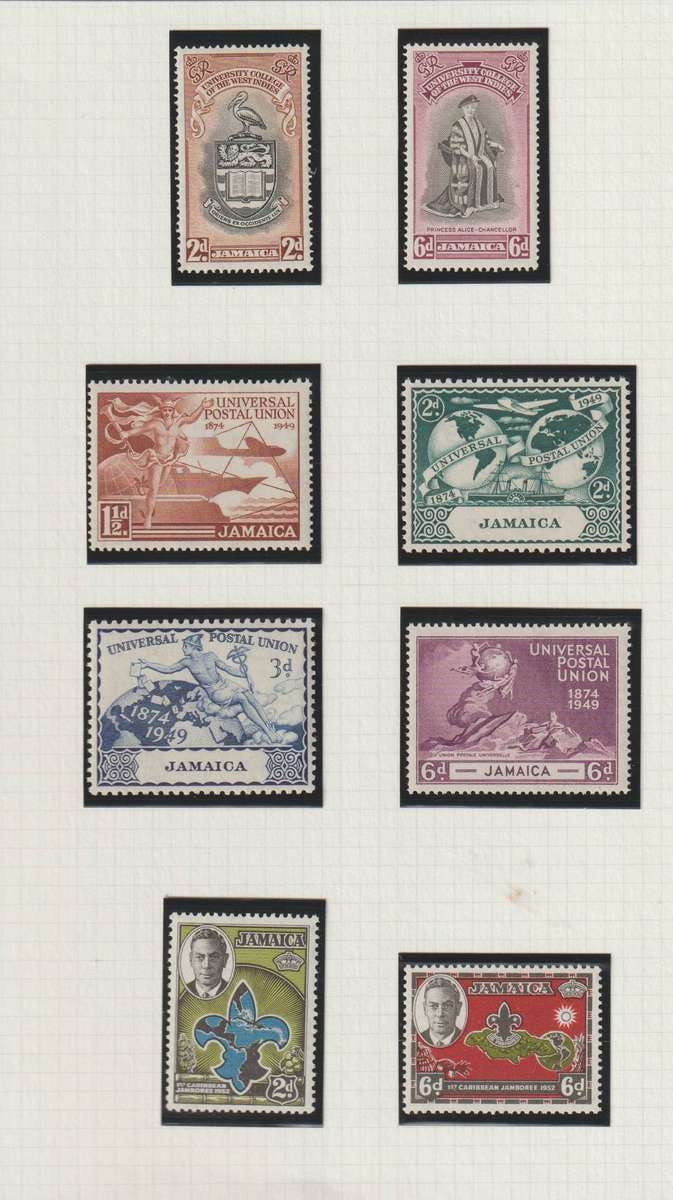 Jamaica 1945 - 1949 **m, * m. Great Selection. See Scans.