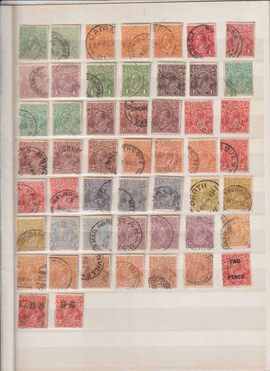 Australia 1920 -1960 *m, used Good CV. See Scans.