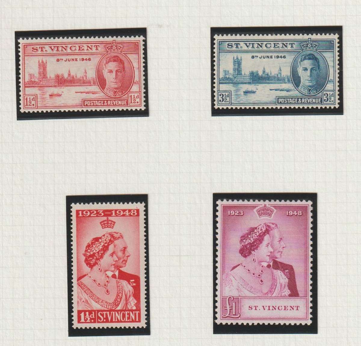 St Vincent 1946 - 1951 **m, *m Good Value Selection. See Scans.