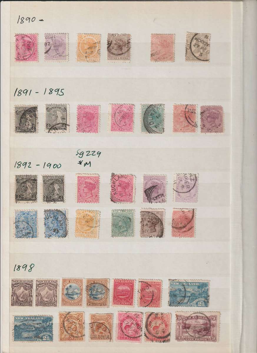 New Zealand 1898 - 1900 Good CV Selection, Used. See Scans.