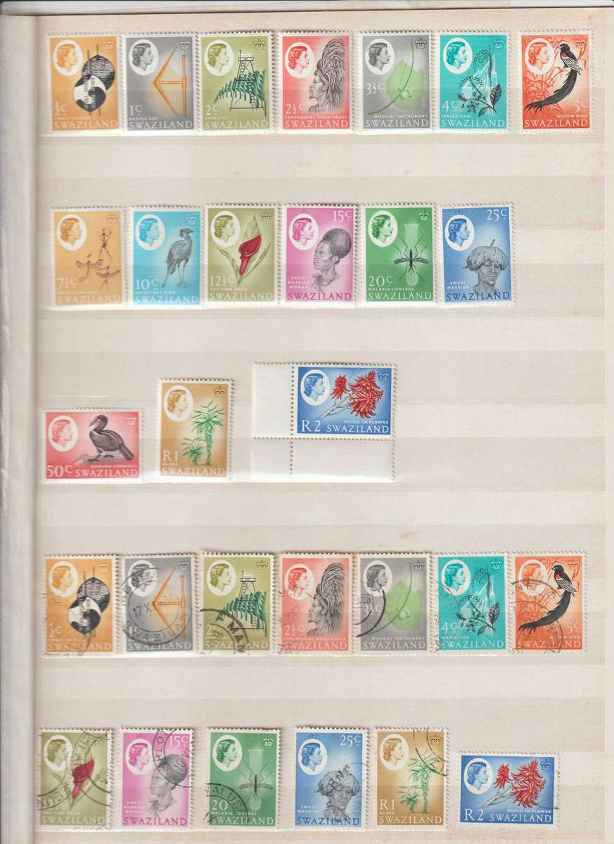 Swaziland QEII 1956 - 1968 selection *m, used. Good CV Value. See 4 Scans.