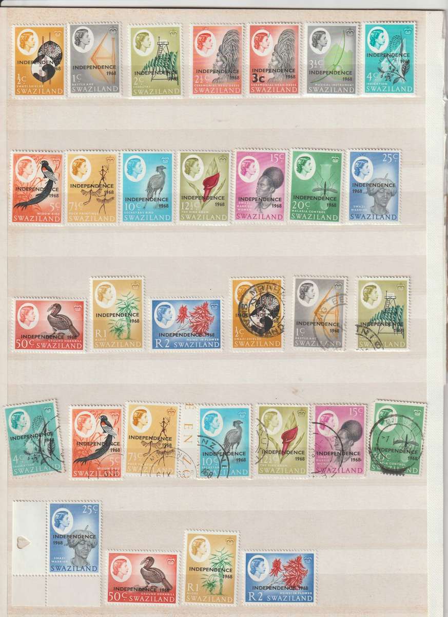 Swaziland QEII 1956 - 1968 selection *m, used. Good CV Value. See 4 Scans.