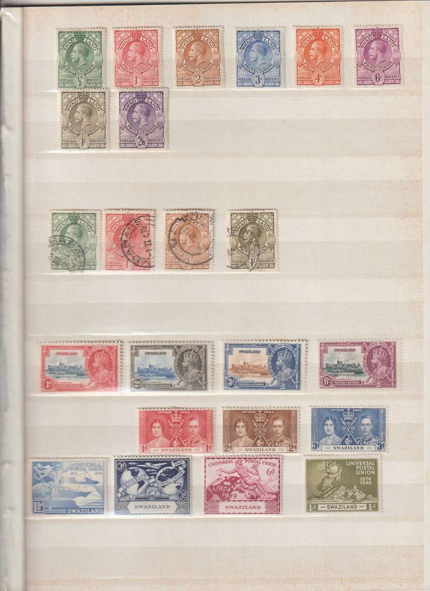 Swaziland 1933 - 1938 *m, used High CV selection. See Scans.
