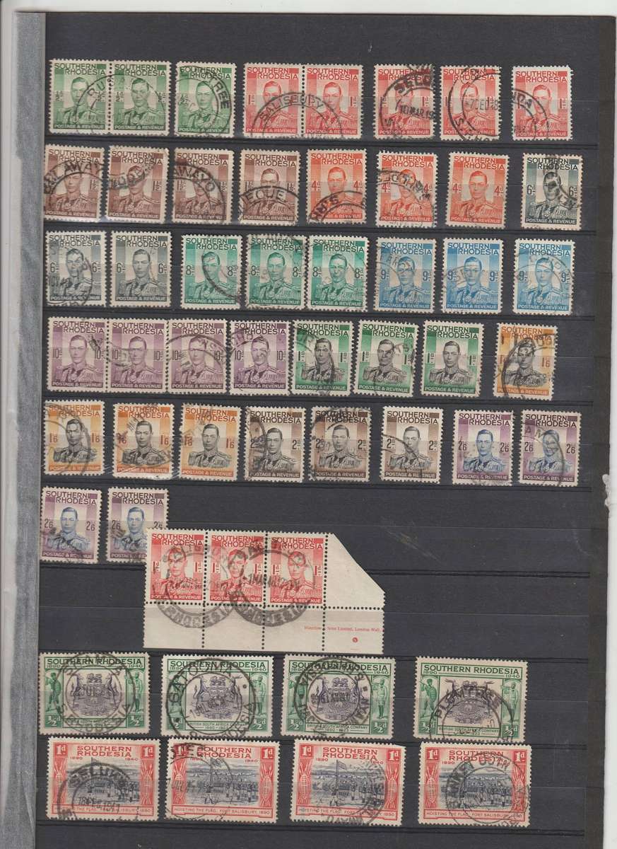 Southern Rhodesia 1910 -1947 *m, used high CV Selection. See Scans.