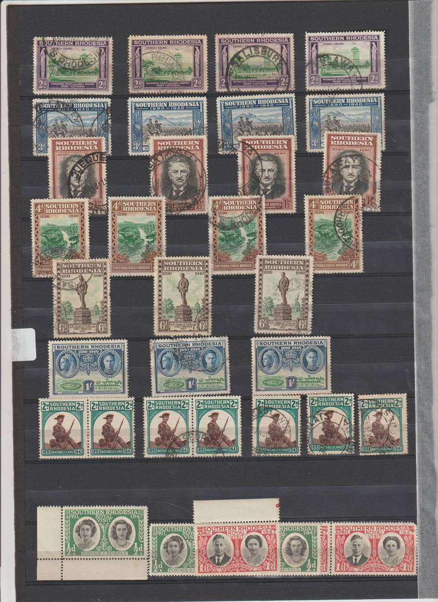 Southern Rhodesia 1910 -1947 *m, used high CV Selection. See Scans.