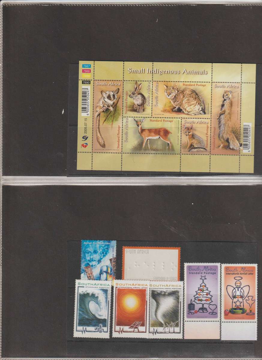 Republic of South Africa 1995 -2010 Blocks Mini sheets in folder. Fresh Good CV . See 18 Scans.