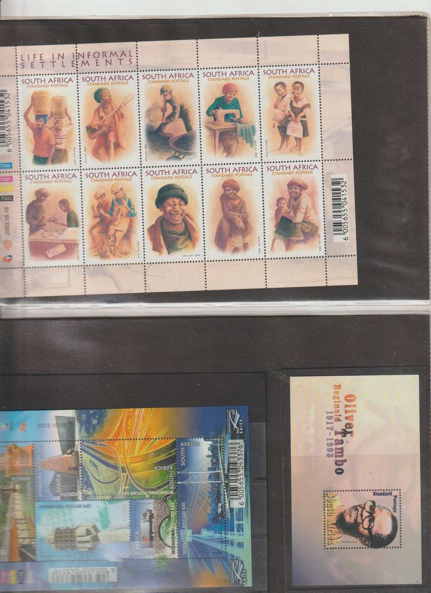Republic of South Africa 1995 -2010 Blocks Mini sheets in folder. Fresh Good CV . See 18 Scans.