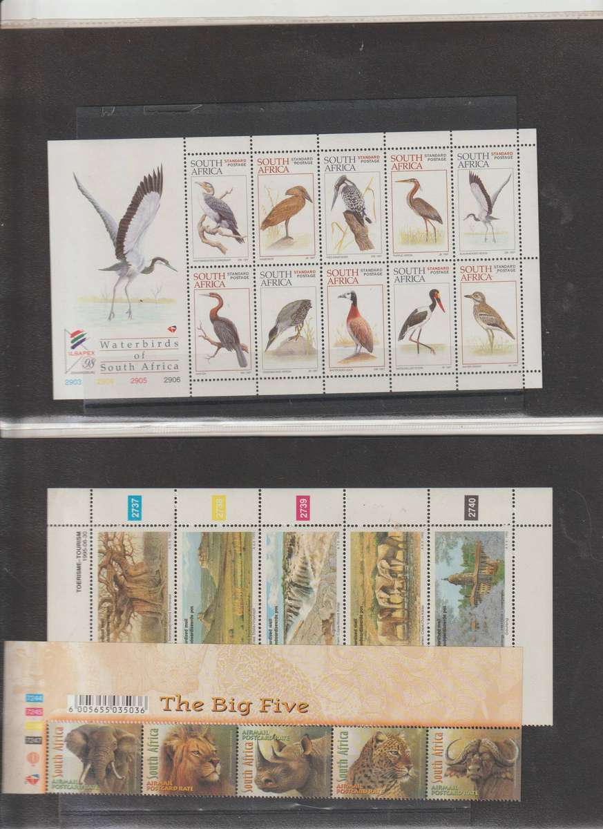 Republic of South Africa 1995 -2010 Blocks Mini sheets in folder. Fresh Good CV . See 18 Scans.