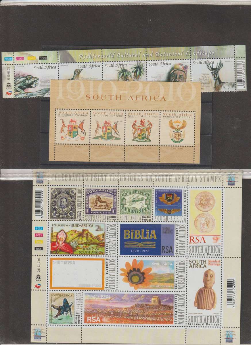 Republic of South Africa 1995 -2010 Blocks Mini sheets in folder. Fresh Good CV . See 18 Scans.
