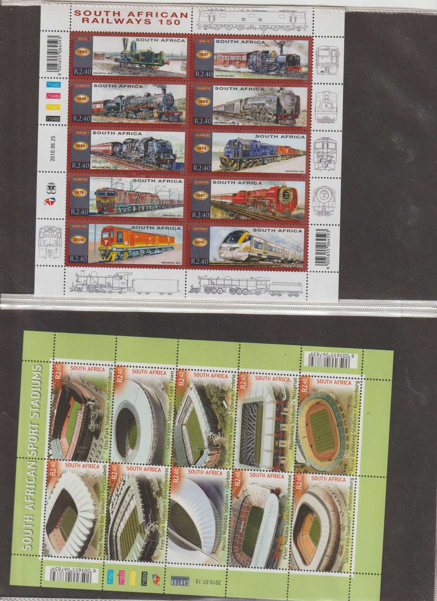 Republic of South Africa 1995 -2010 Blocks Mini sheets in folder. Fresh Good CV . See 18 Scans.