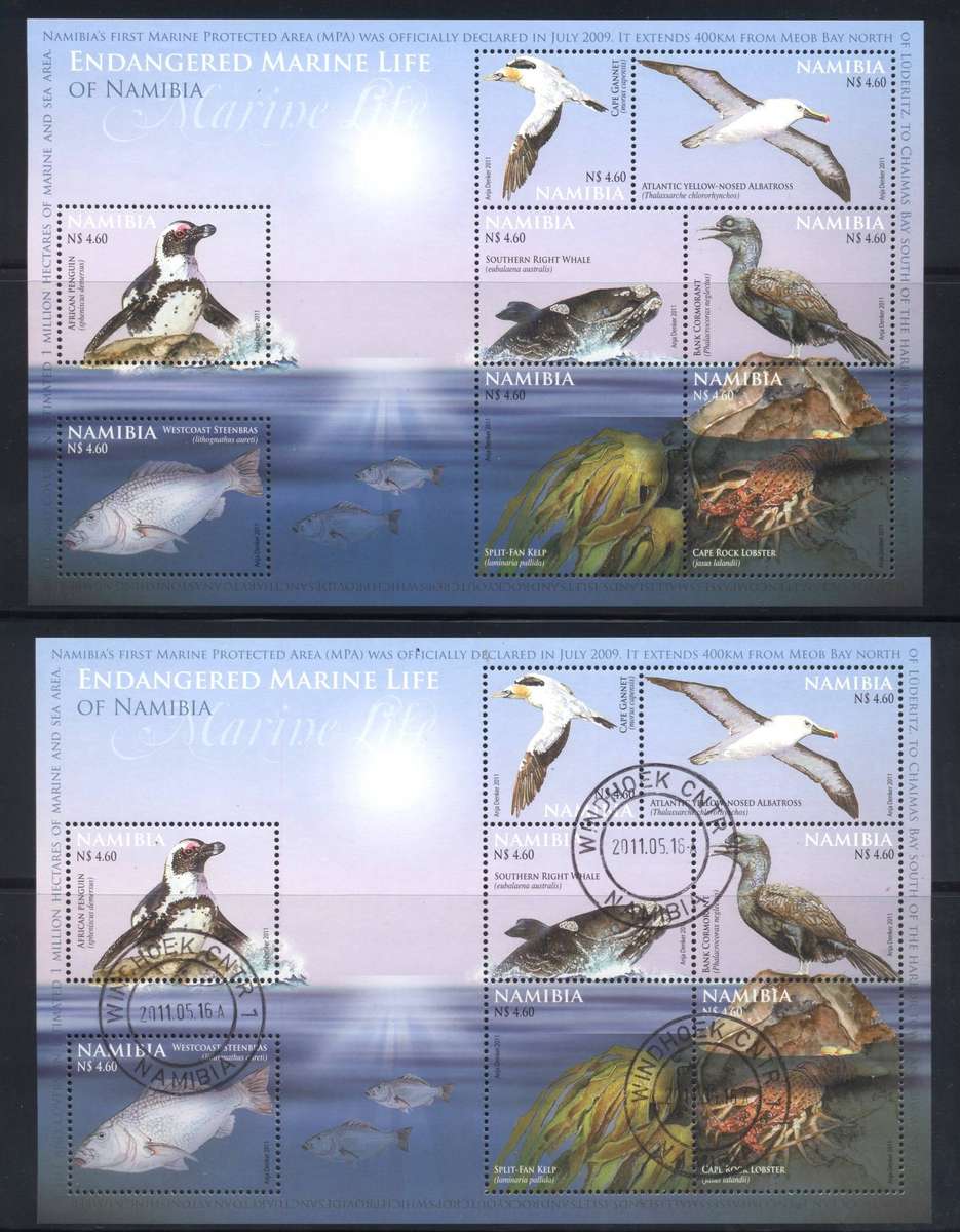 Namibia 2011 Marine Life sheetlets - Superb & CTO cancelled