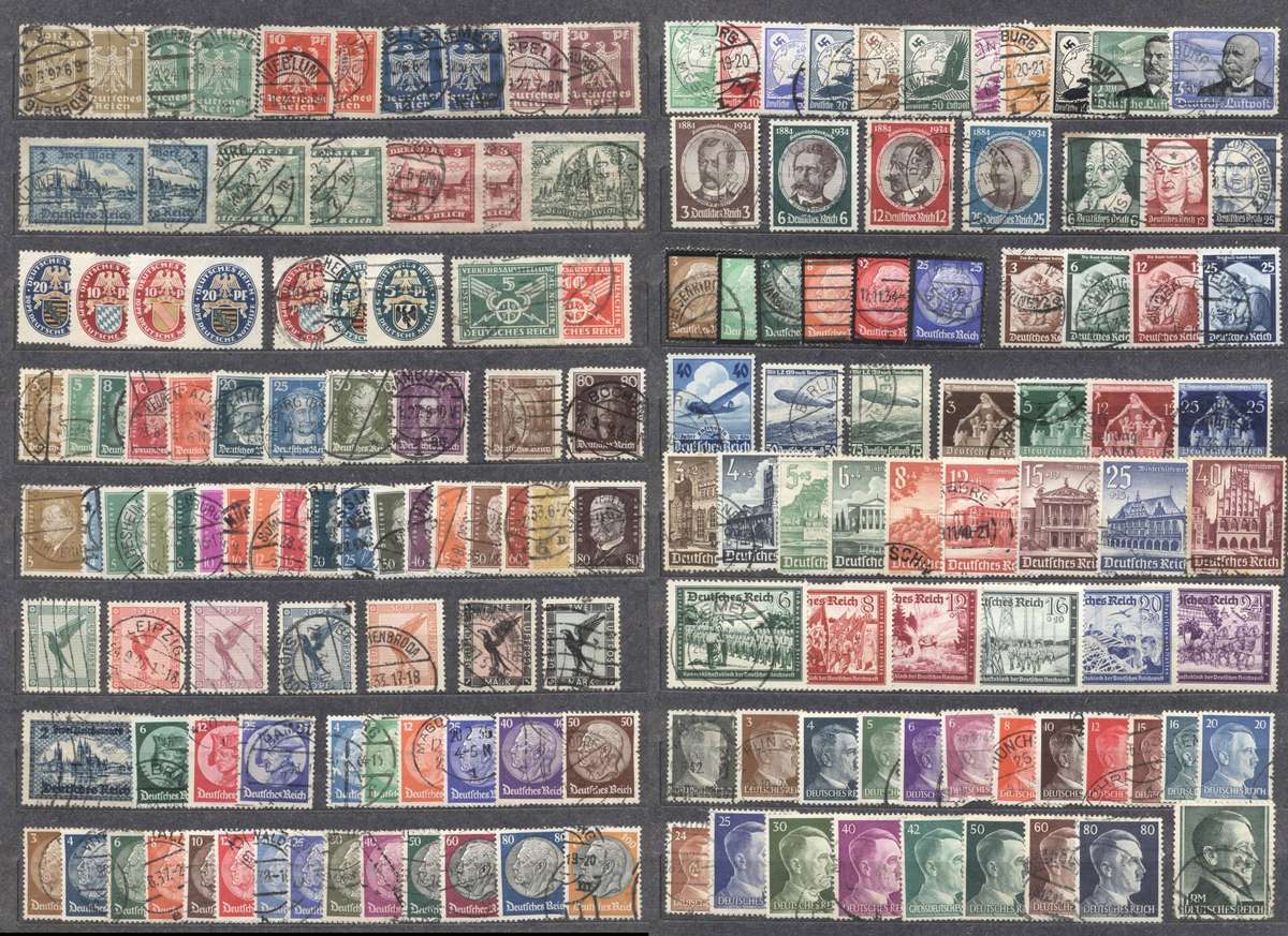 German Reich 1924 to 1941 used sets / selection - CV R 8000 + !! - Great selection
