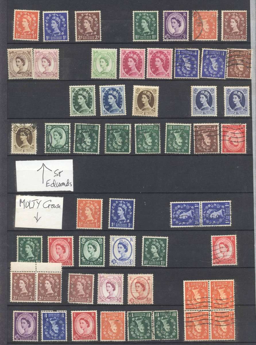 G.B. Queen Elizabeth collection in good nick Prinz 8 Pg / 16 Side Stockbook