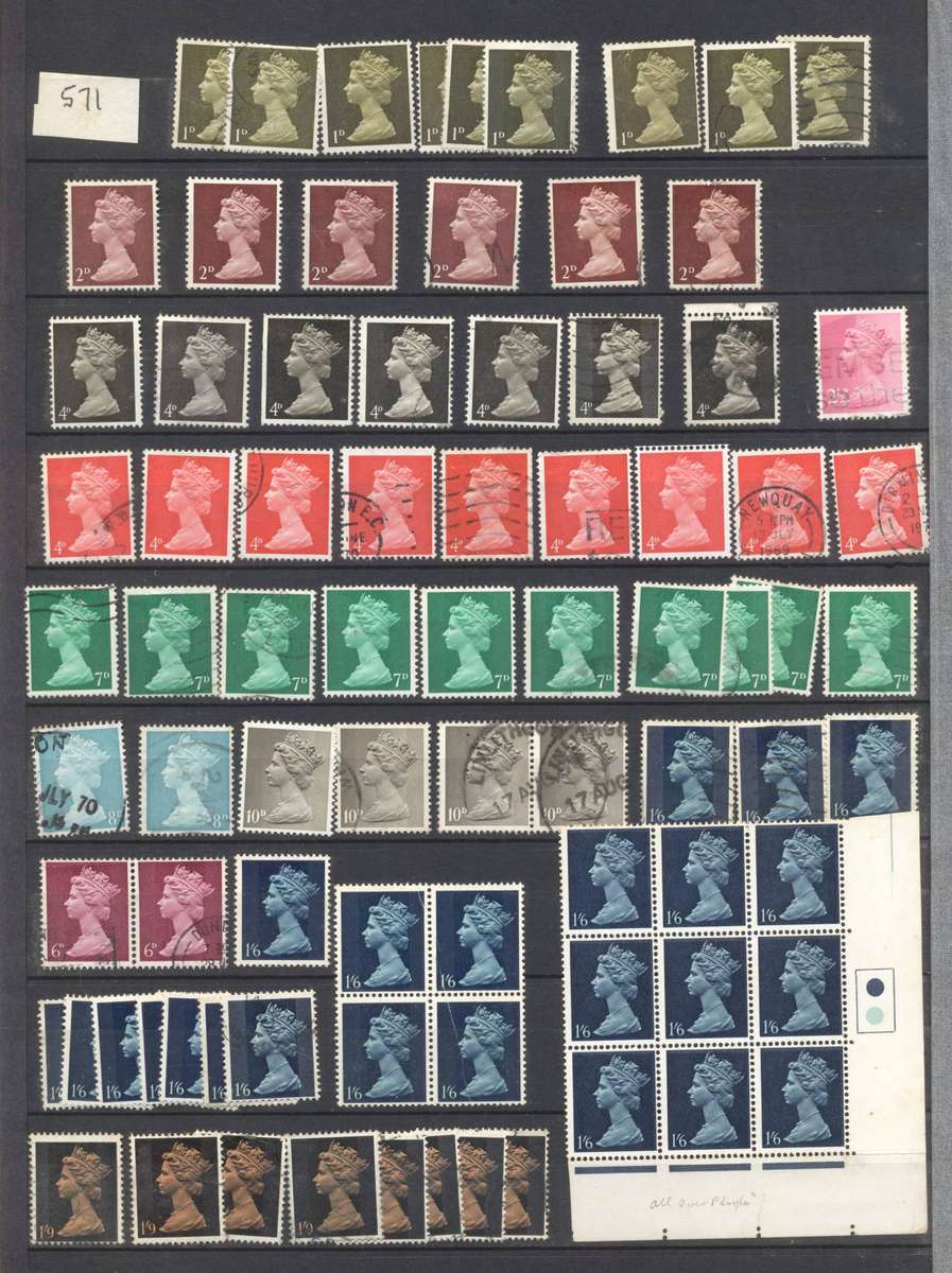 G.B. Queen Elizabeth collection in good nick Prinz 8 Pg / 16 Side Stockbook