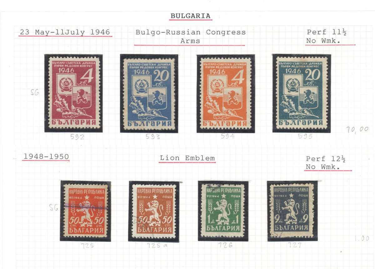Bulgaria collection 1896 to 1985 - Good CV , Imperfs & Thematics - see 12 scans
