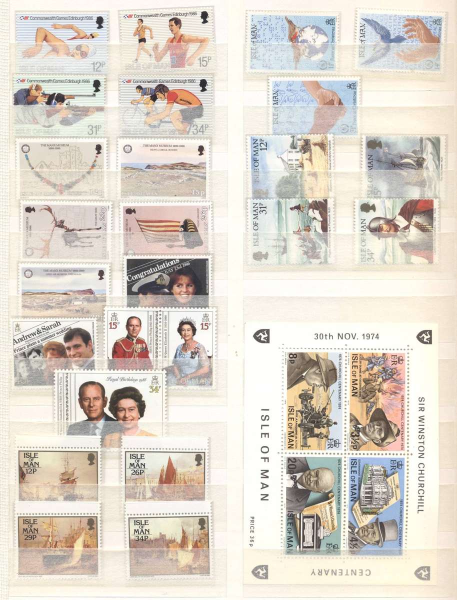 Lovely Isle Of Man collection - Mostly superb - nice full sets, gutters etc - see 18 scans