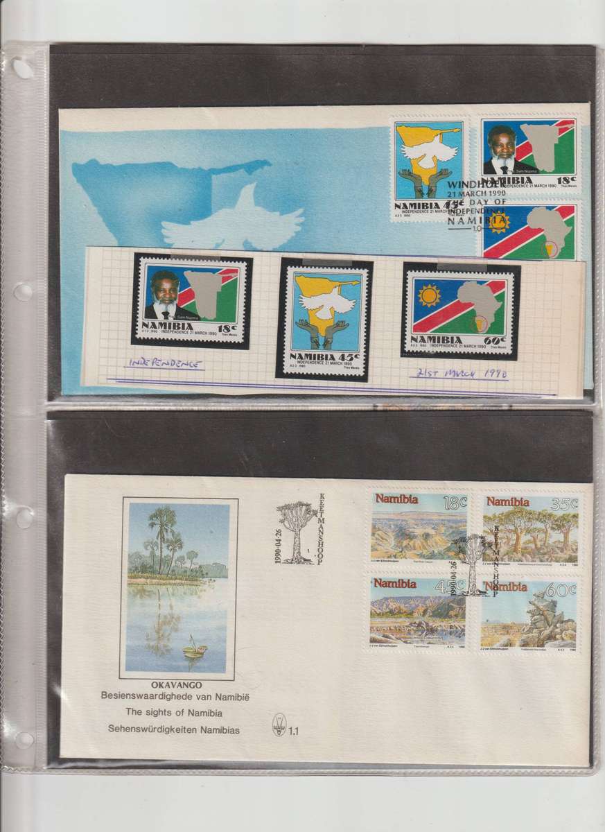 Namibia 1990 -1996 Selection of **M stamps & FDC'S. Good Value. See Scans.