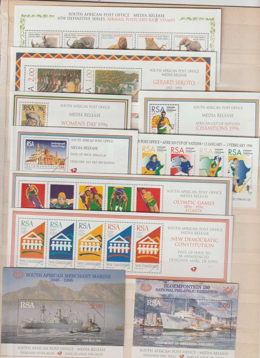 South Africa 1996  Year Pack & Publicity Issue. **M. CV +/- R 1700.00. See Scans.