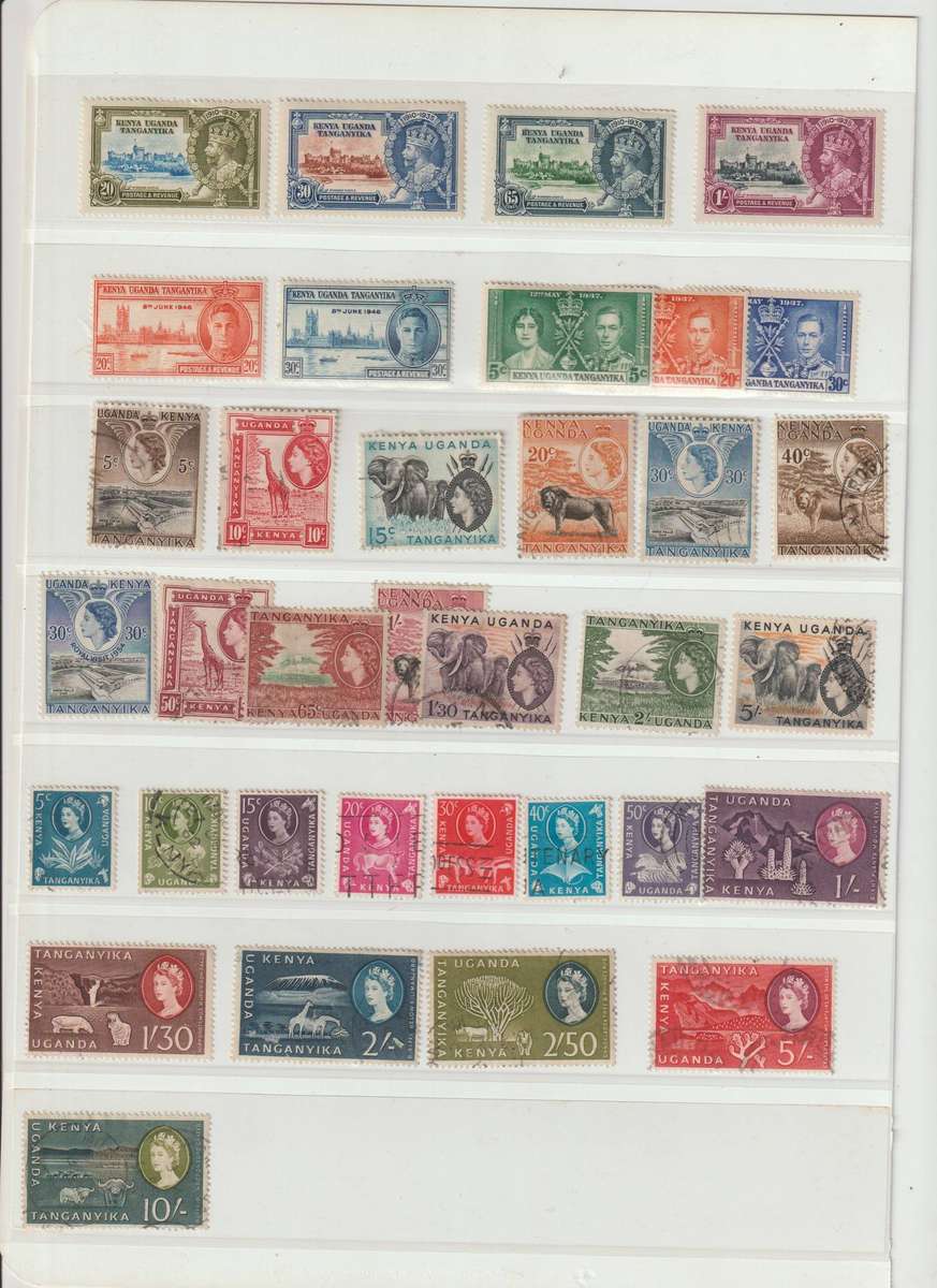 KUT 1922 - 1960 Good Value Selection. Note Mountain Retouch Flaw on 1 S KGVI. See Scans.