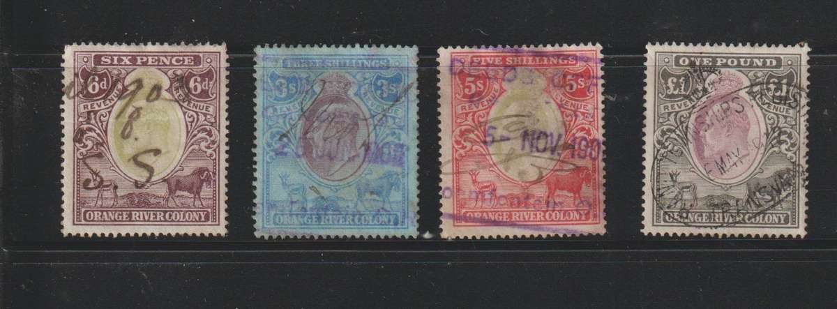 Free State, Orange River Colony 180's, 1903 *M, Used selection. See Scans.
