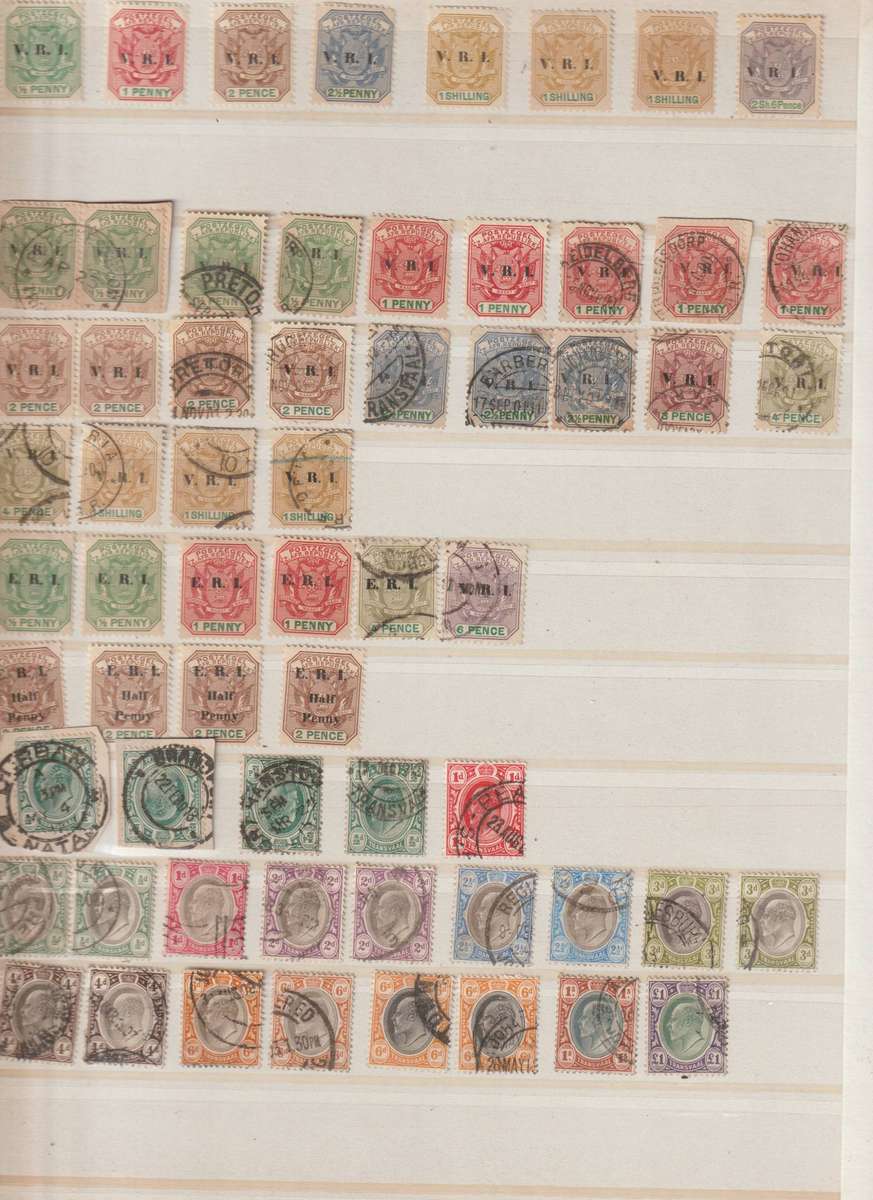 Transvaal 1896 - 1902 VRI O/P Selection *M, Used CV +/- R 7500.00. See Scans.