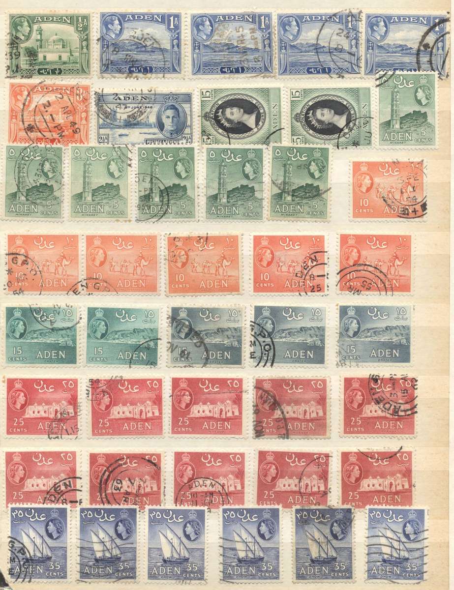 ADEN selection Mint & used - see 4 scans - lots of commonwealth available today !